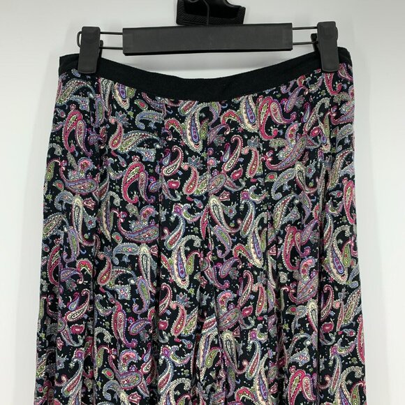 Staring at Stars Pants Black Paisley Print Wide Leg Palazzo Boho - Picture 8 of 10